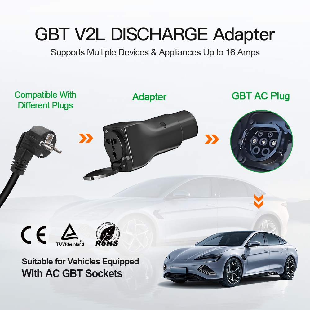 New 16A 3.6KW GBT V2L Type2 Pl - đánh giá và giá Ev Charger Adapter
