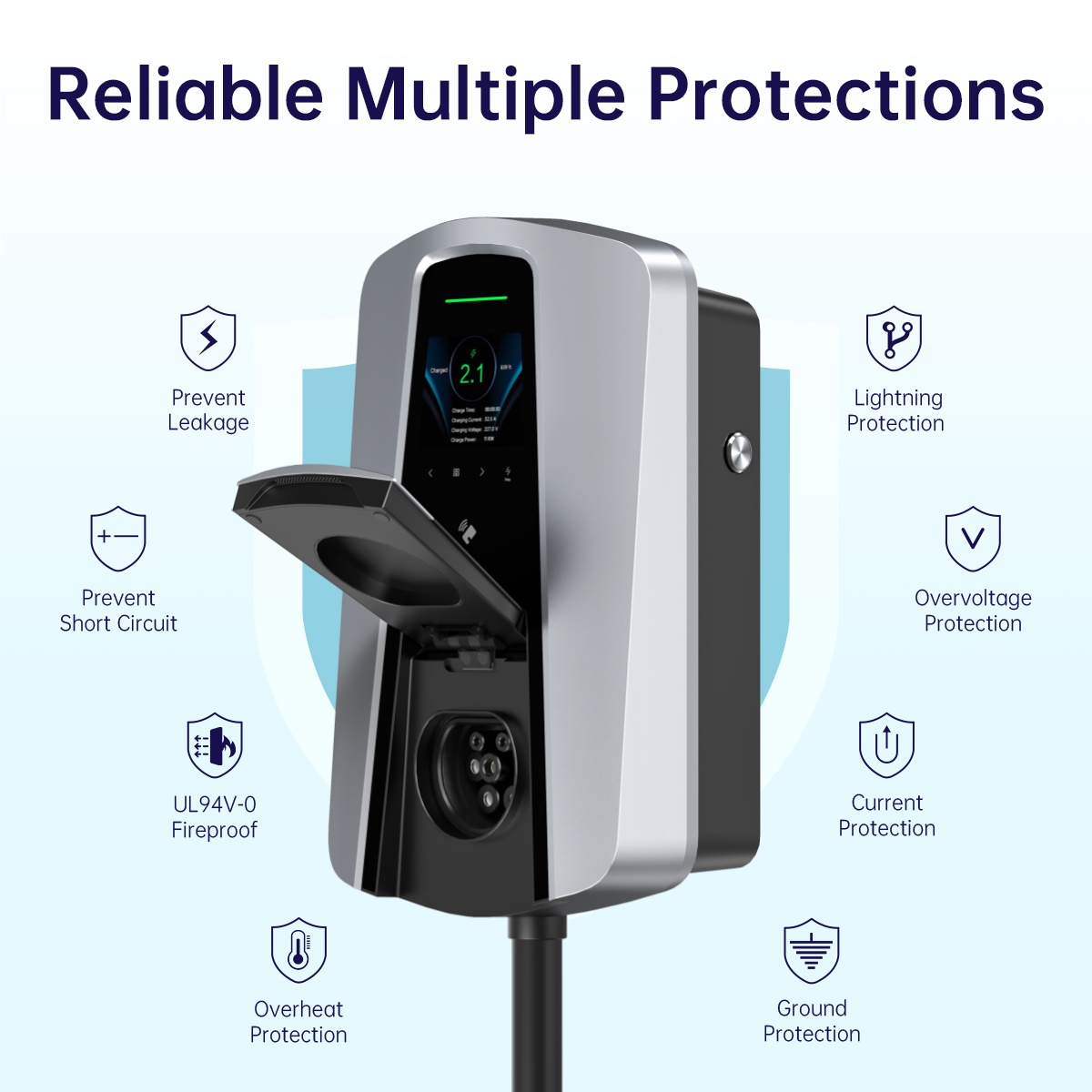 7.4KW Type2 EV Charger Socket  - đánh giá và giá Home Ev Charger