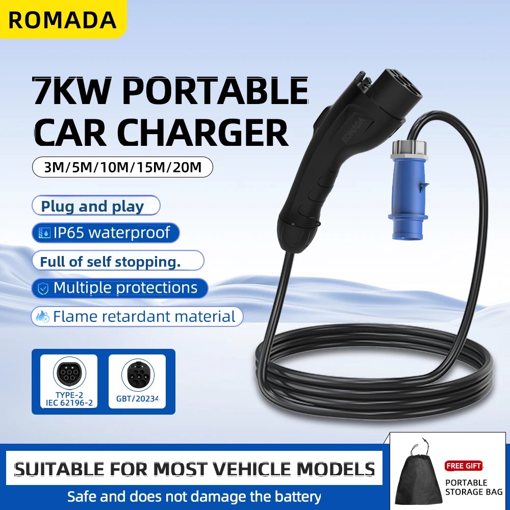7KW 32A Electric Vehicle EV Po - đánh giá và giá Ev Charger Adapter