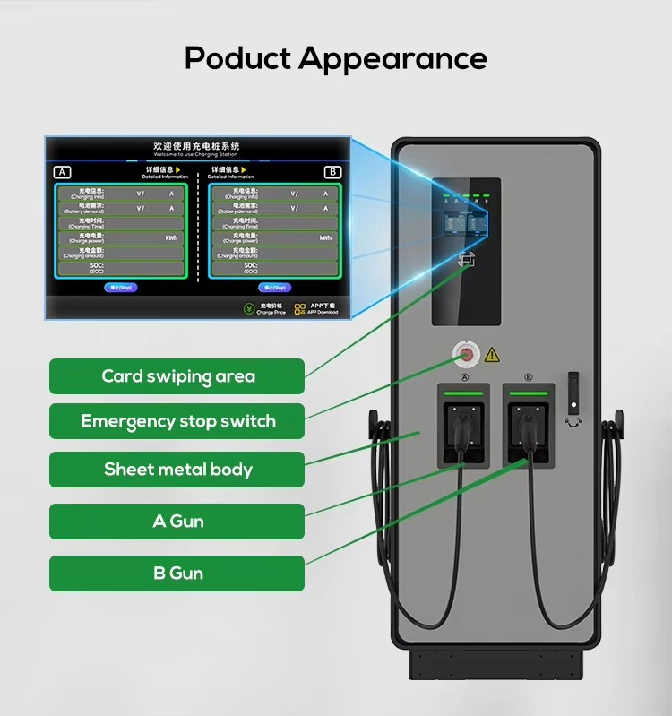 Dual  Dc Ev Charger 40kw 80kw  - đánh giá và giá Ev Charging Pile